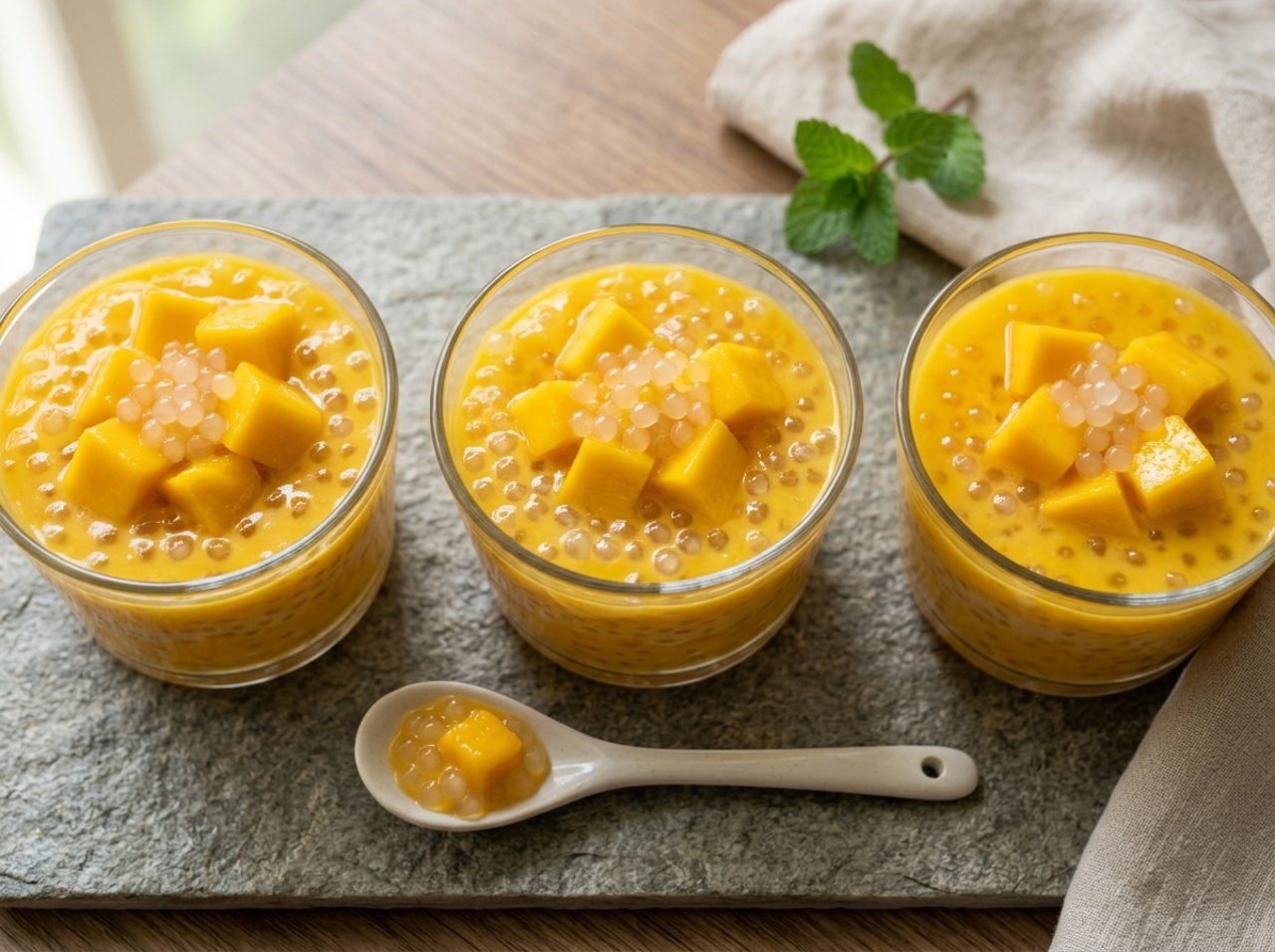 Chinesisches Mango-Sago-Dessert