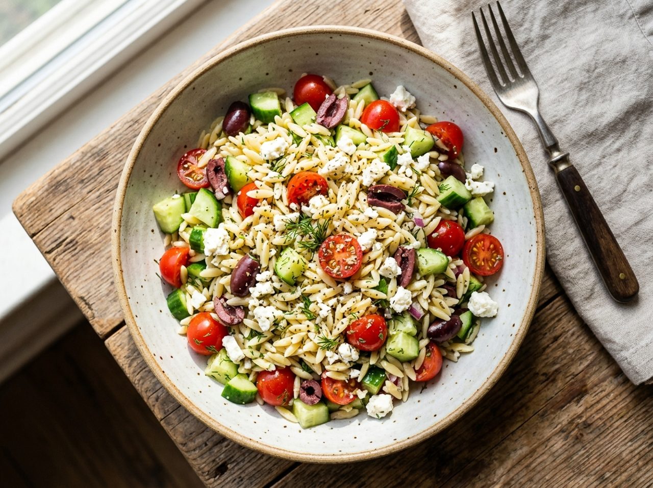 Arpa Şehriyeli Yunan Salatası