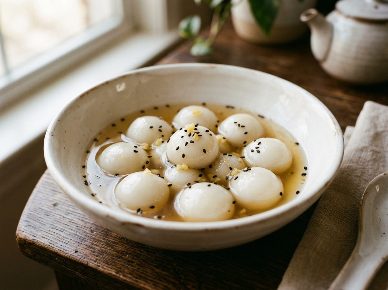 Siyah Susamlı Pirinç Tatlısı (Tangyuan)