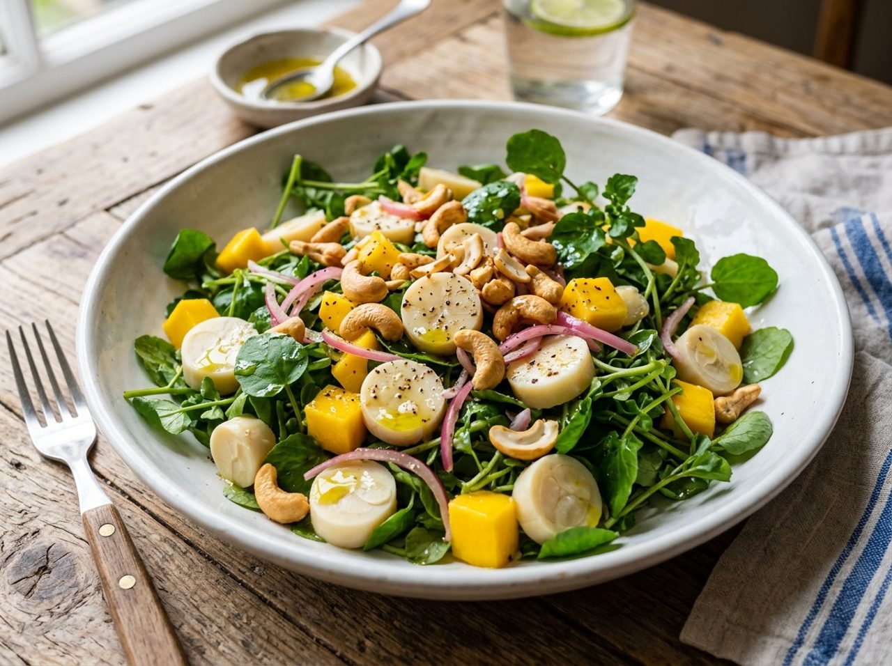Brazilian Hearts of Palm, Mango, and Cashew Salad