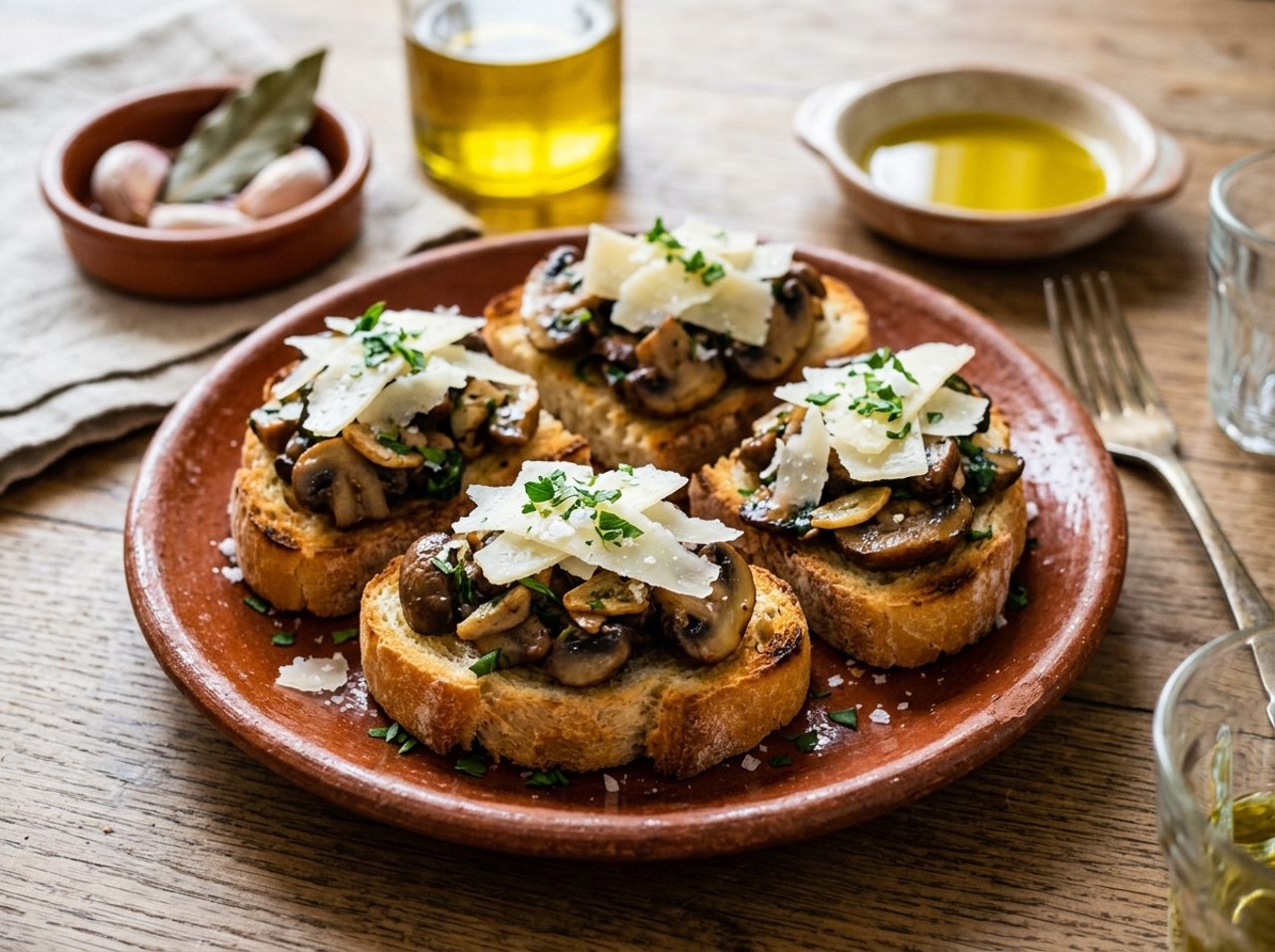 İspanyol Usulü Sarımsaklı Mantarlı Tapas