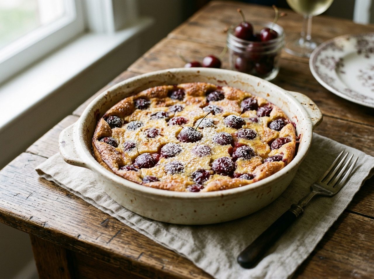 Geleneksel Fransız Kirazlı Clafoutis