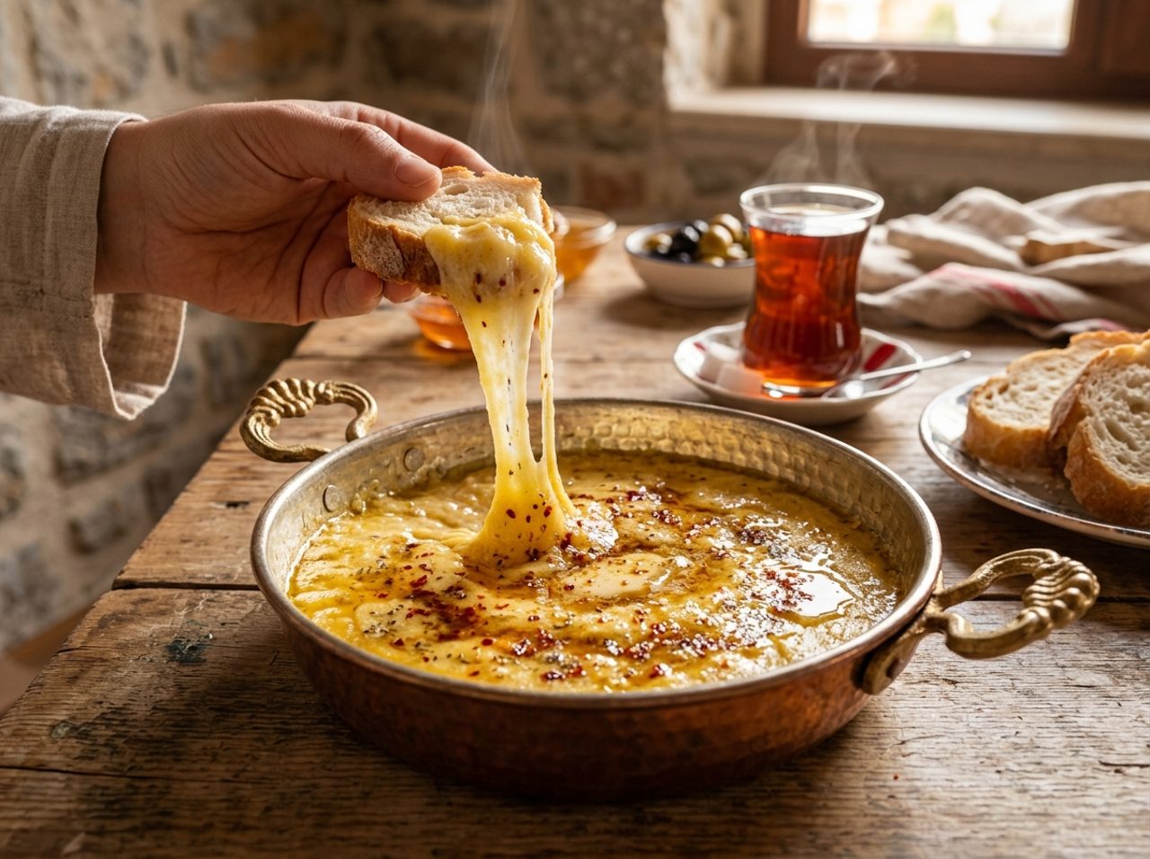 Kuymak Turc au Maïs et Fromage Fondue