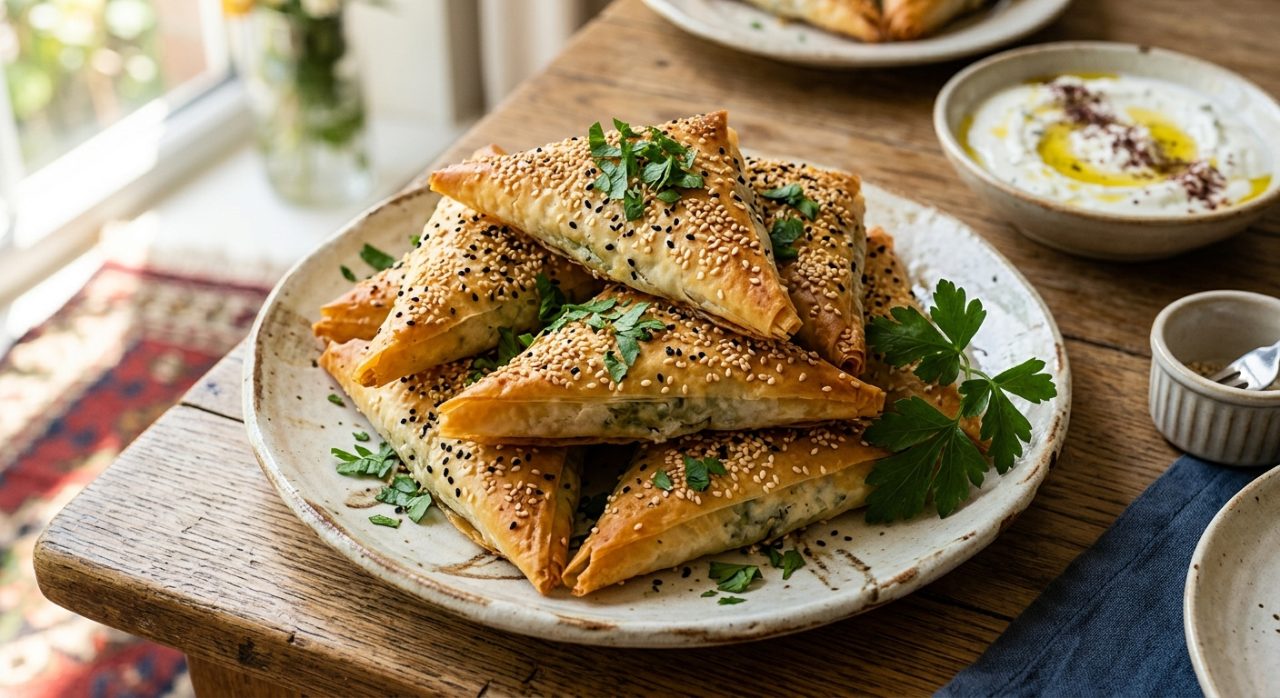 Baked Sesame Feta Muska Börek
