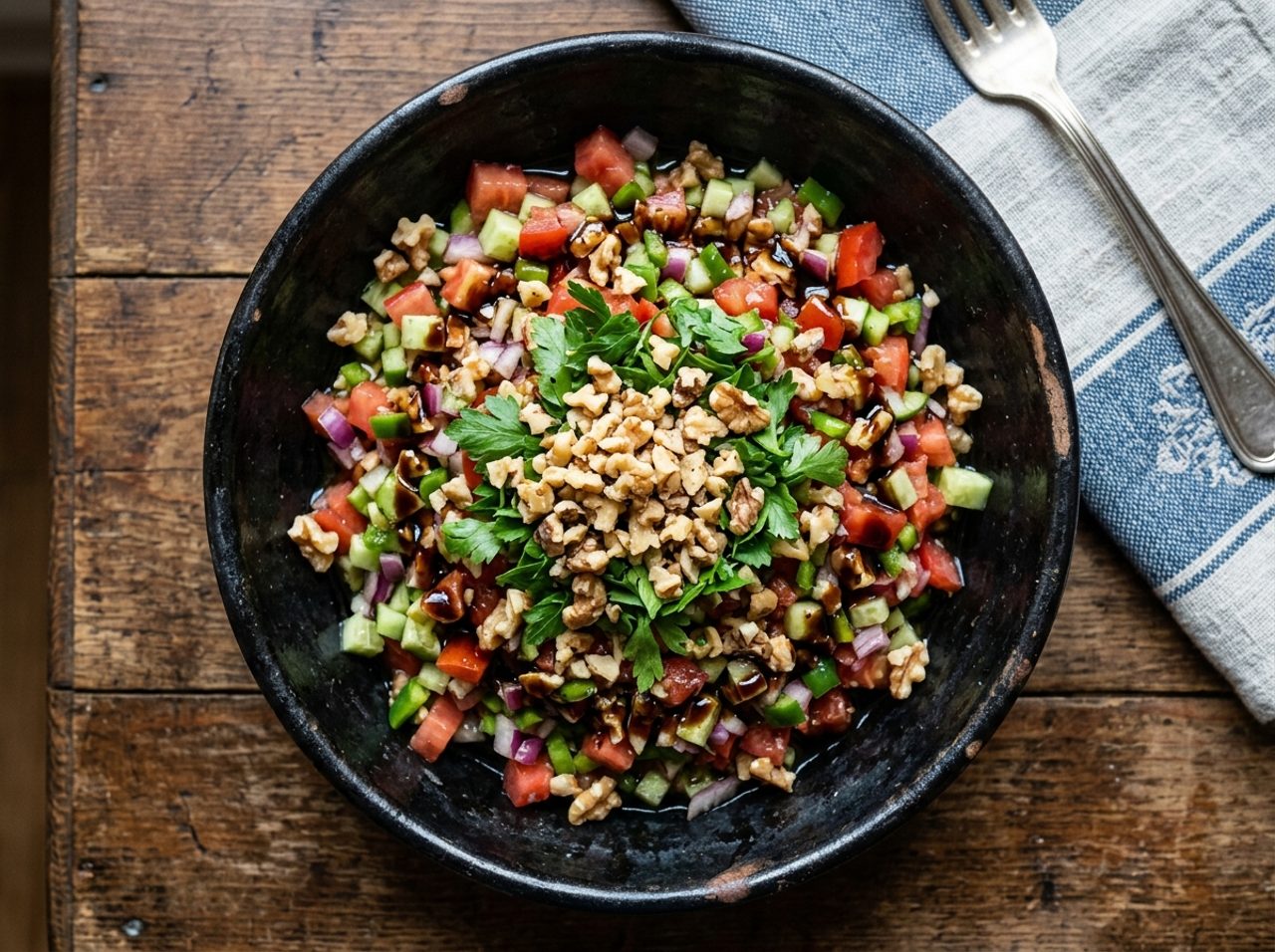 Türkischer Tomaten-Walnuss-Salat